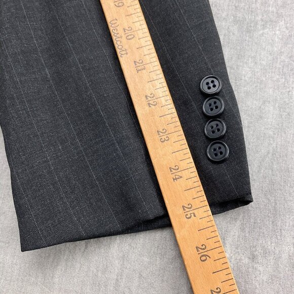 Palm Beach Suit Men 44R/36W x 30L Gray Pinstripe Wool Classic Career 2pc  VTG - Picture 5 of 16